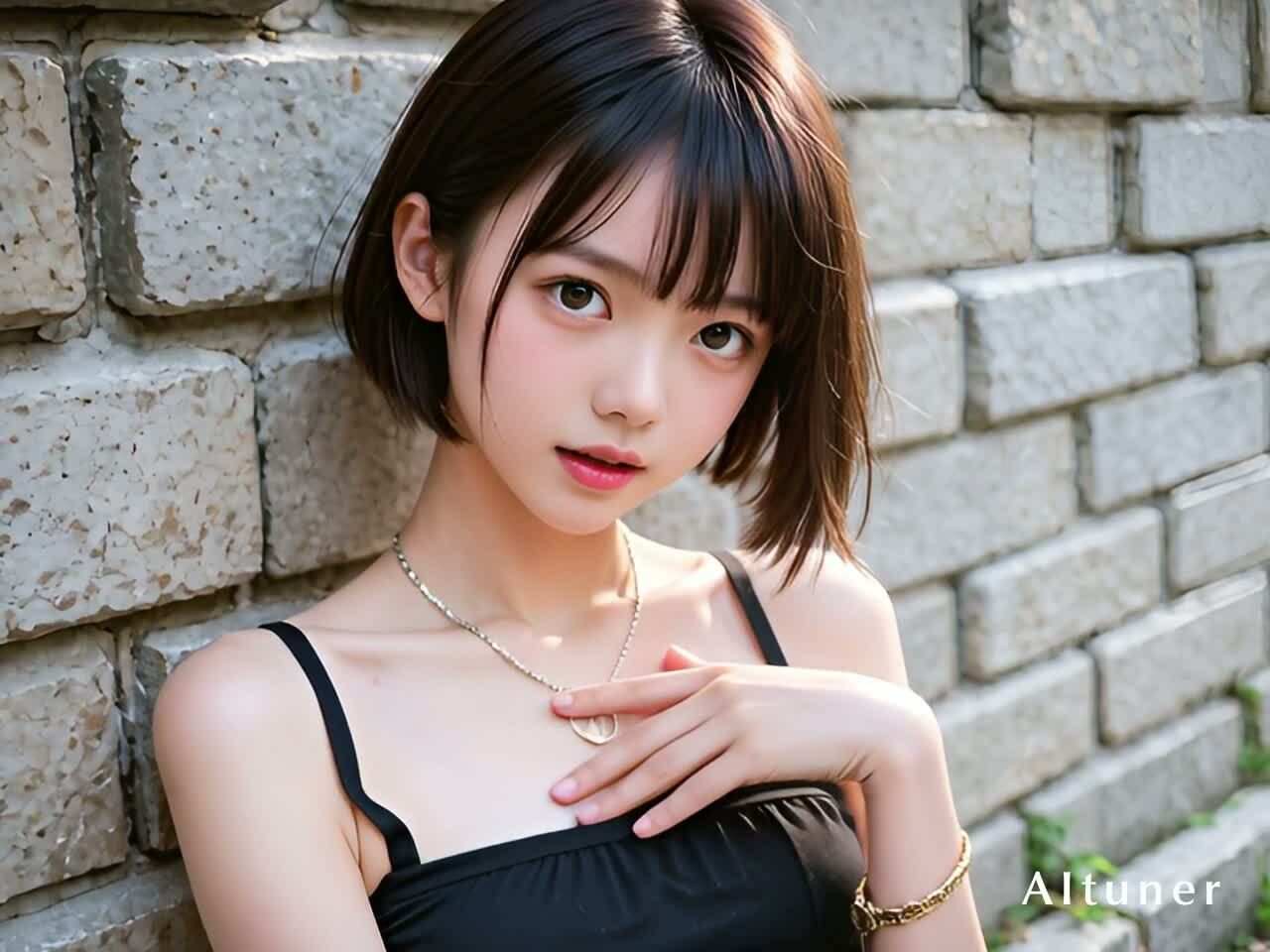 【30分HD】見つめ返す彼女──胸チラ→浴室SEX→3P→スク水→海辺フェラ→屋外本番 サンプル1ページ目