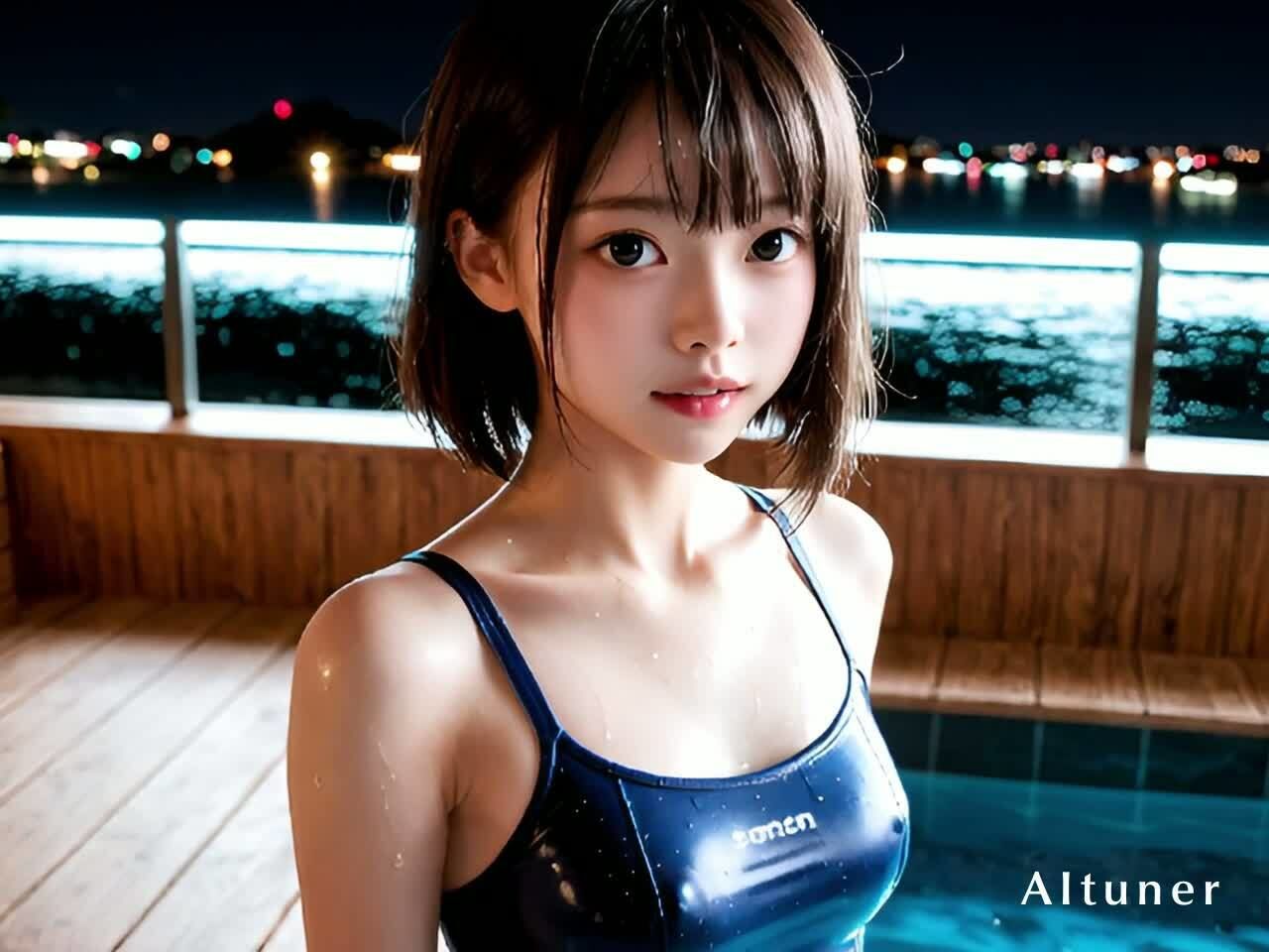 【30分HD】見つめ返す彼女──胸チラ→浴室SEX→3P→スク水→海辺フェラ→屋外本番 サンプル5ページ目