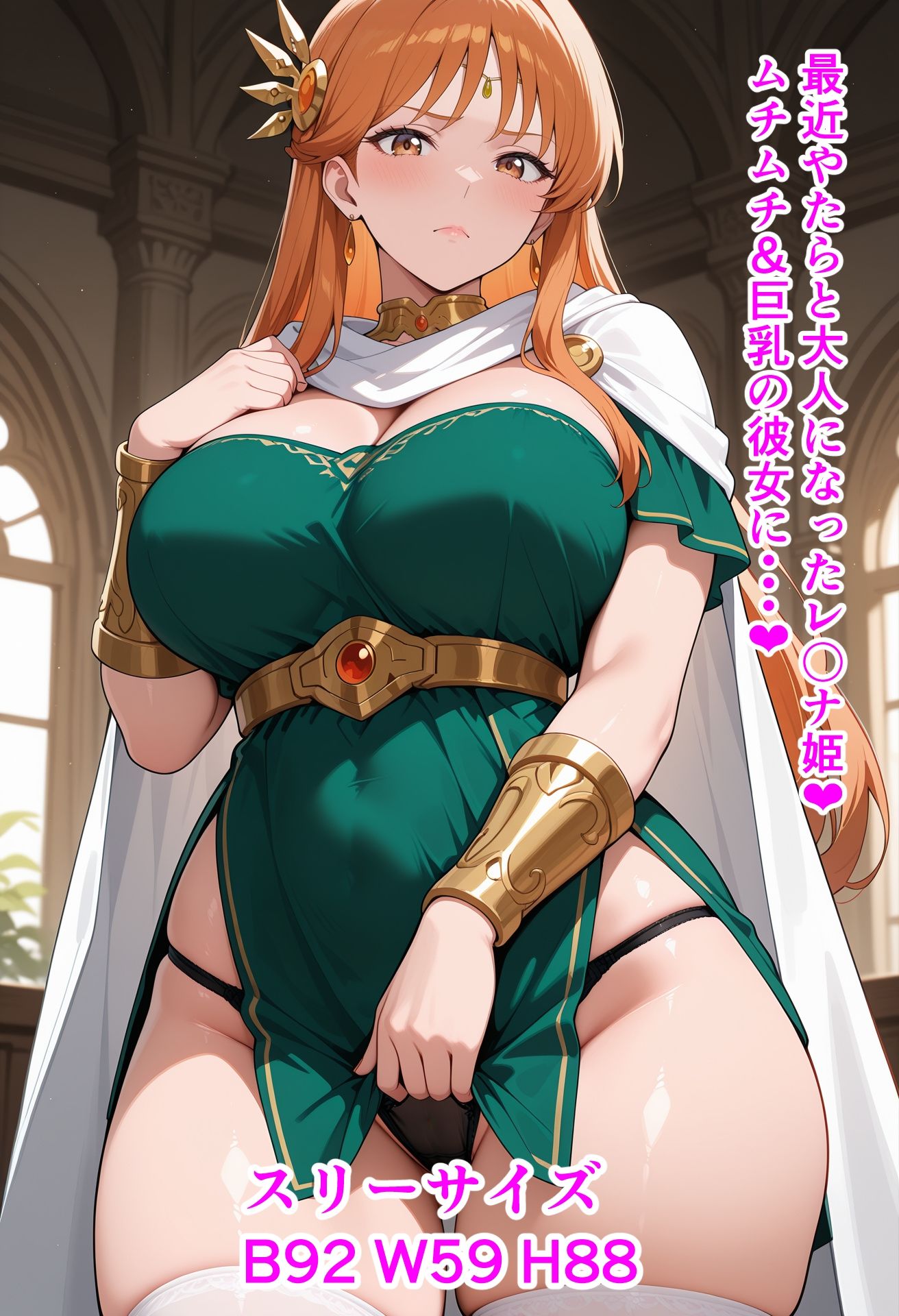 マ〇ム＆レ〇ナ姫のエロCG集 謎の呪文で抵抗できなくなった二人に性〇サービスを強要・・・。 サンプル6ページ目