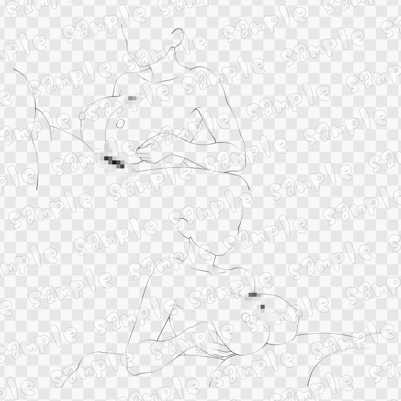 線画素材集［手］47 サンプル3ページ目