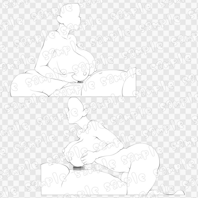 線画素材集［手］51 サンプル2ページ目