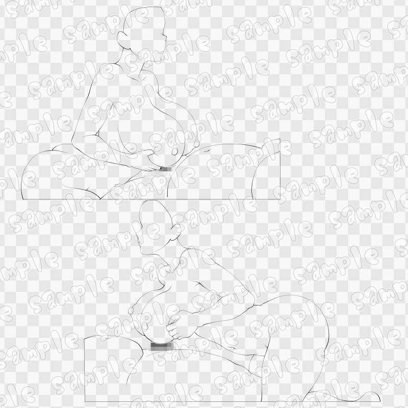 線画素材集［手］51 サンプル3ページ目