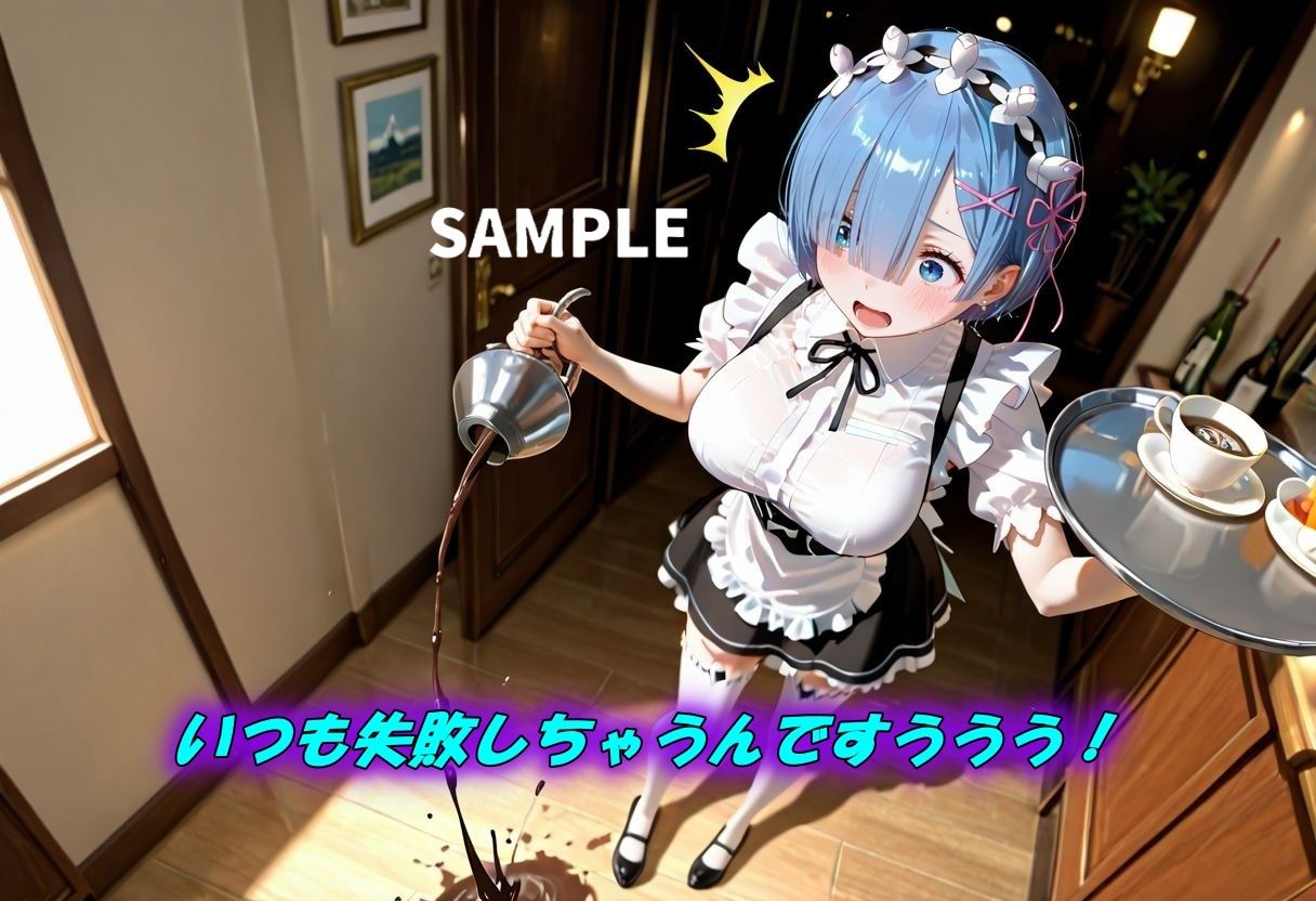 バイトでミスしまくり罰として裸エプロン サンプル2ページ目
