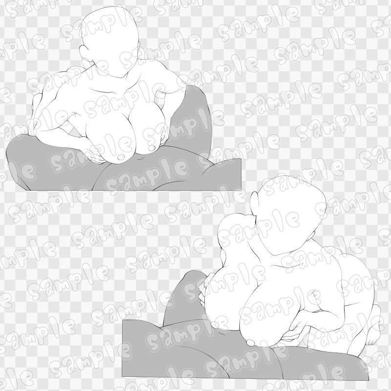 線画素材集［手］53 サンプル1ページ目