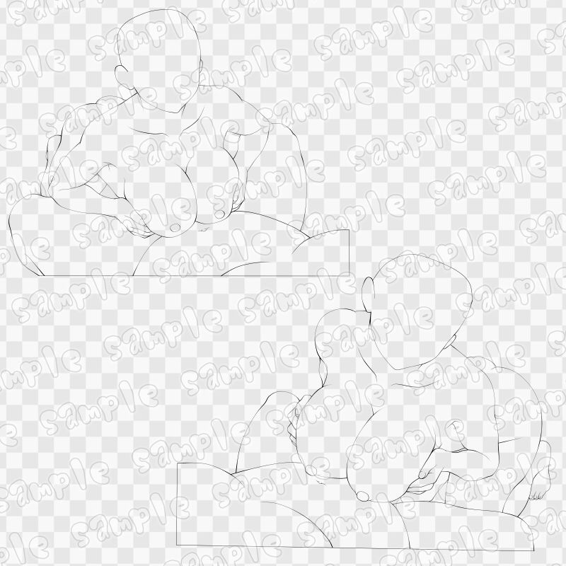 線画素材集［手］53 サンプル3ページ目