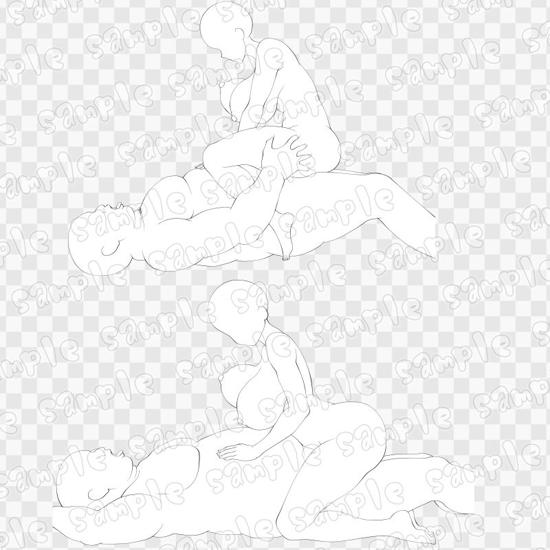 線画素材集［手］60 サンプル2ページ目
