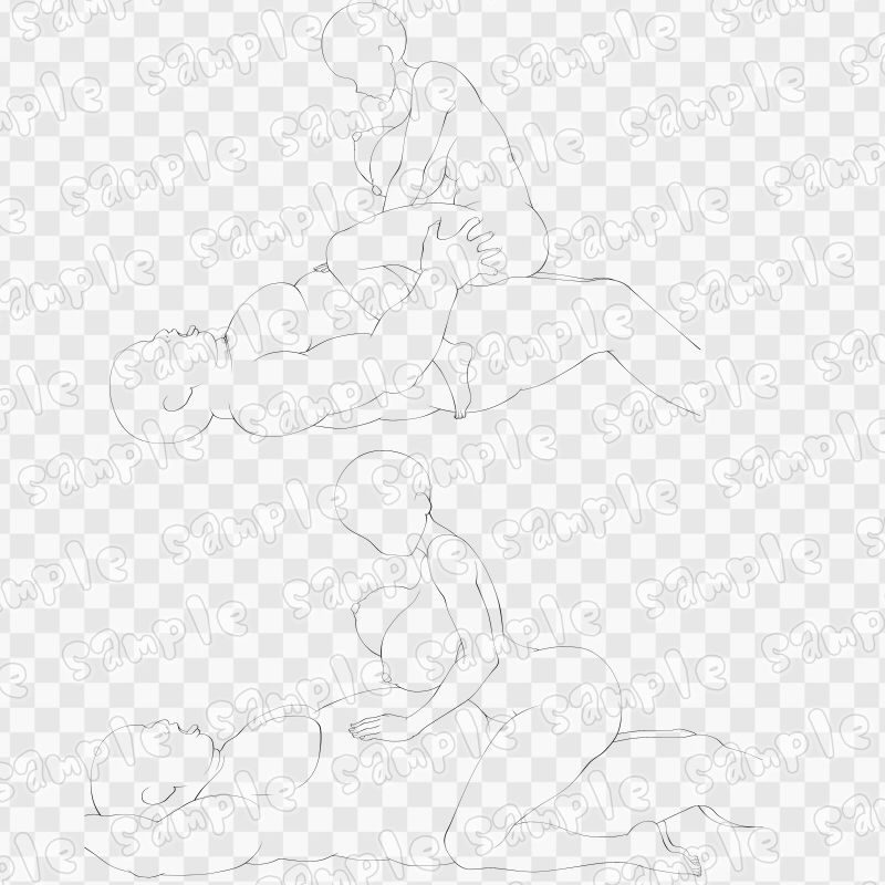 線画素材集［手］60 サンプル3ページ目