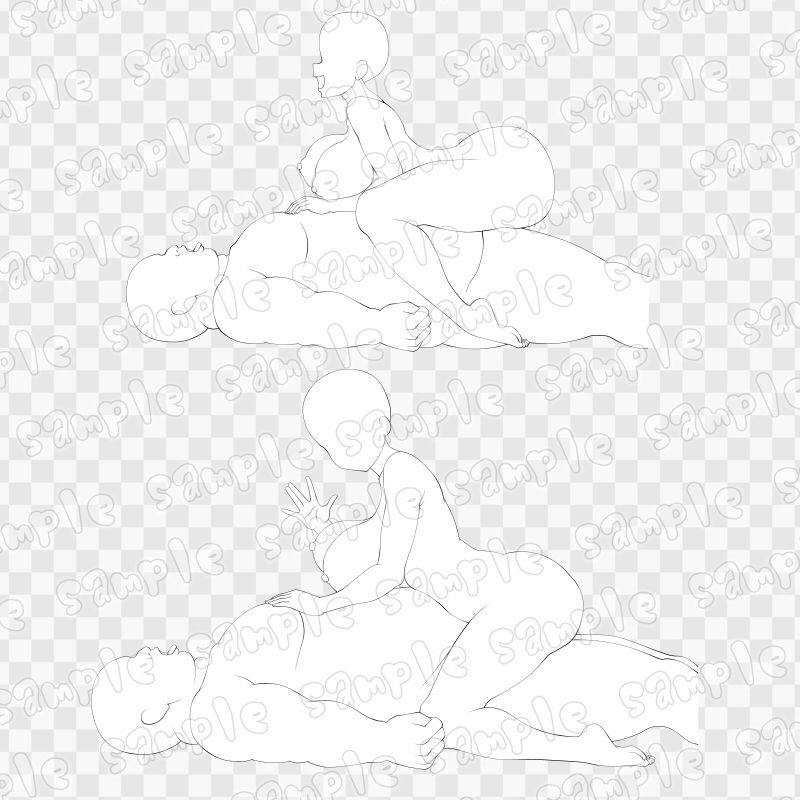 線画素材集［手］61 サンプル2ページ目