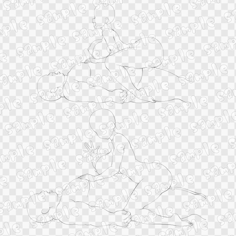 線画素材集［手］61 サンプル3ページ目