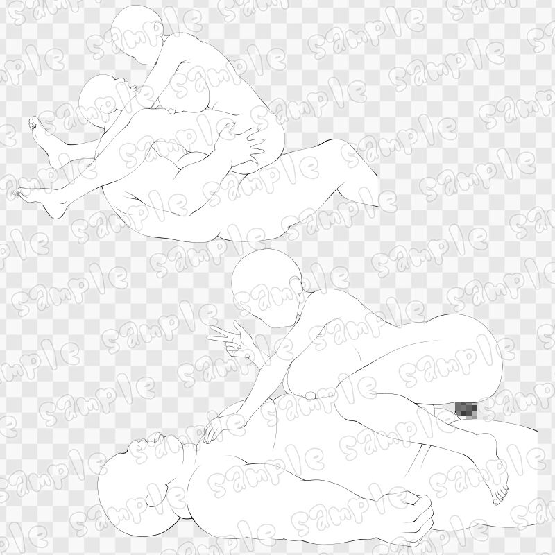 線画素材集［手］62 サンプル2ページ目