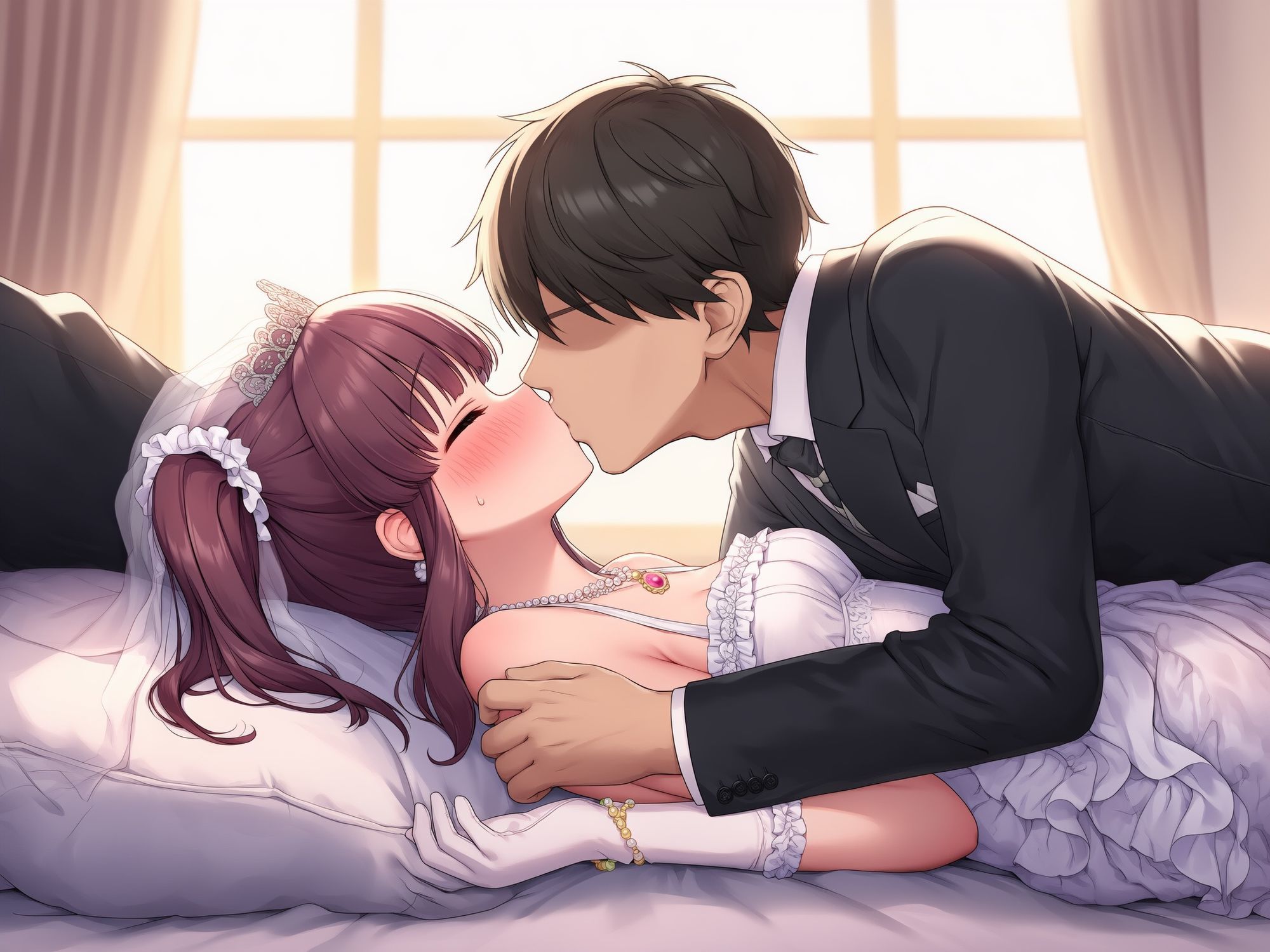 （103枚）ウェディング姿の天使系アイドルとイチャラブするイラスト集 サンプル4ページ目