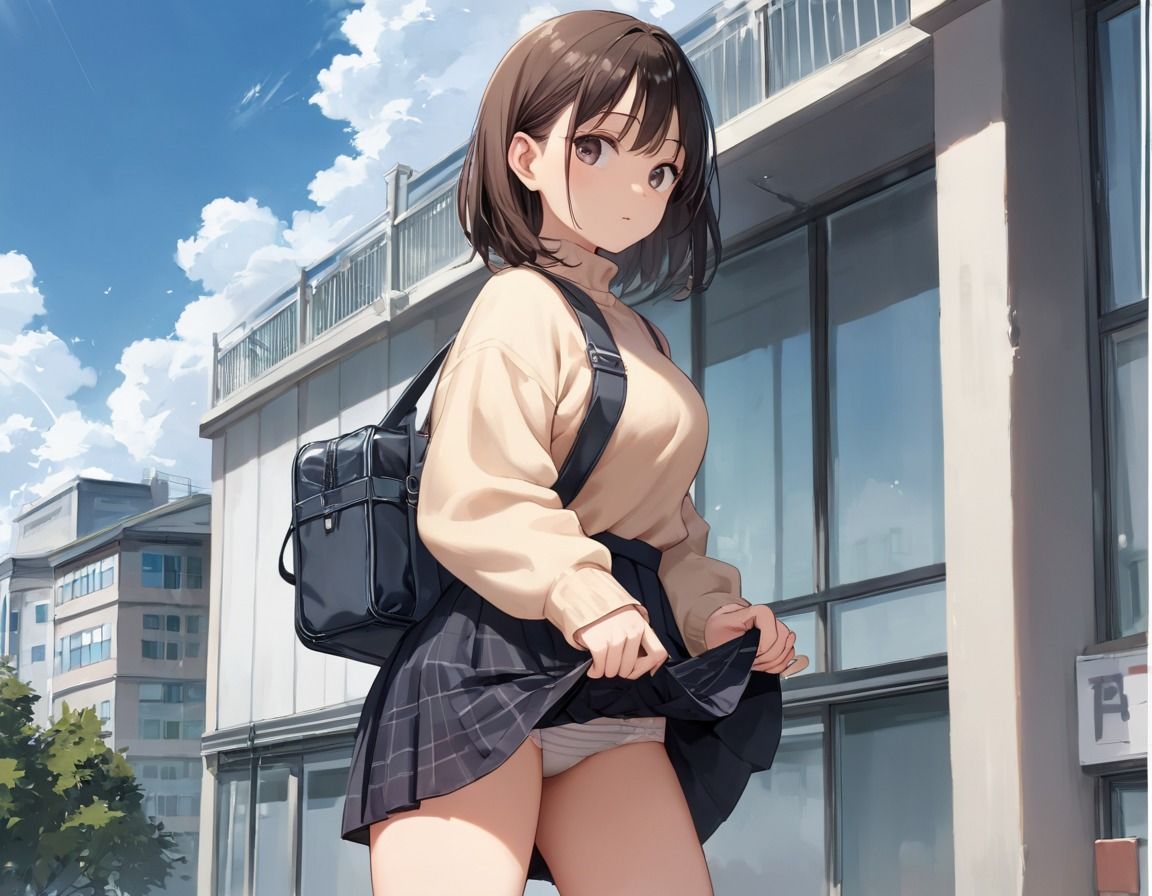 デートでどんどん服脱ぐ 巨乳娘とカーセックス サンプル1ページ目
