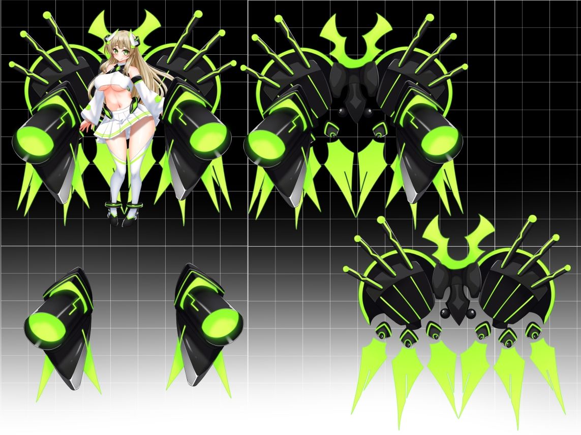 立ち絵素材集  メカ少女 サンプル2ページ目