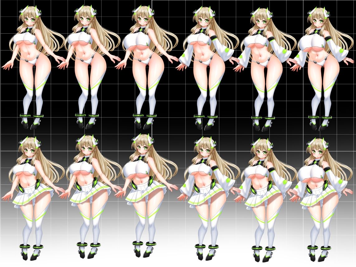 立ち絵素材集  メカ少女 サンプル3ページ目