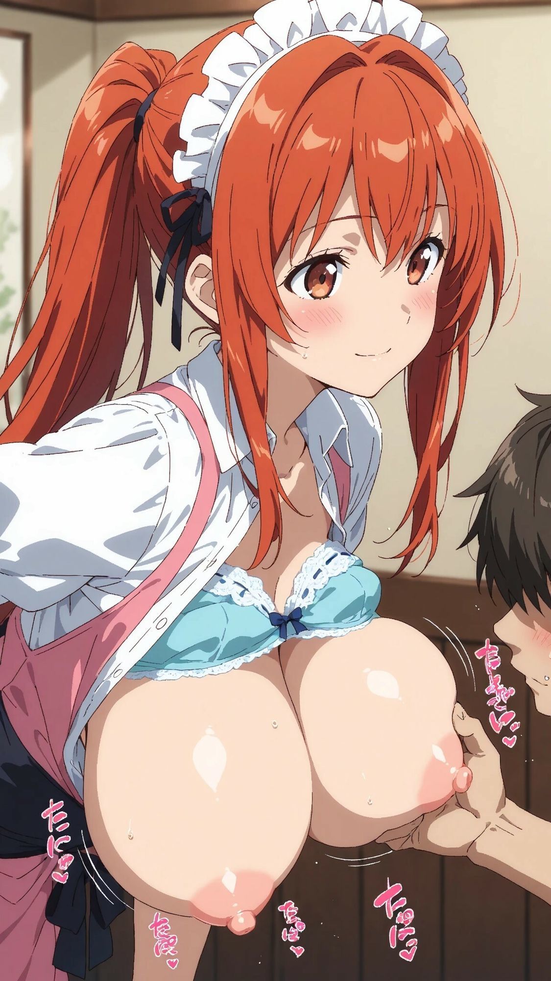 【画風変更】巨乳ウェイトレス美少女との甘いひと時 サンプル7ページ目