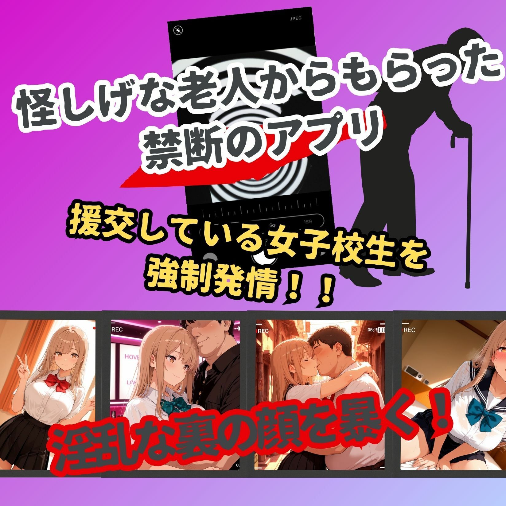 女子校生催●即堕ち〜援交女子の裏垢で痴態を晒す〜 サンプル1ページ目