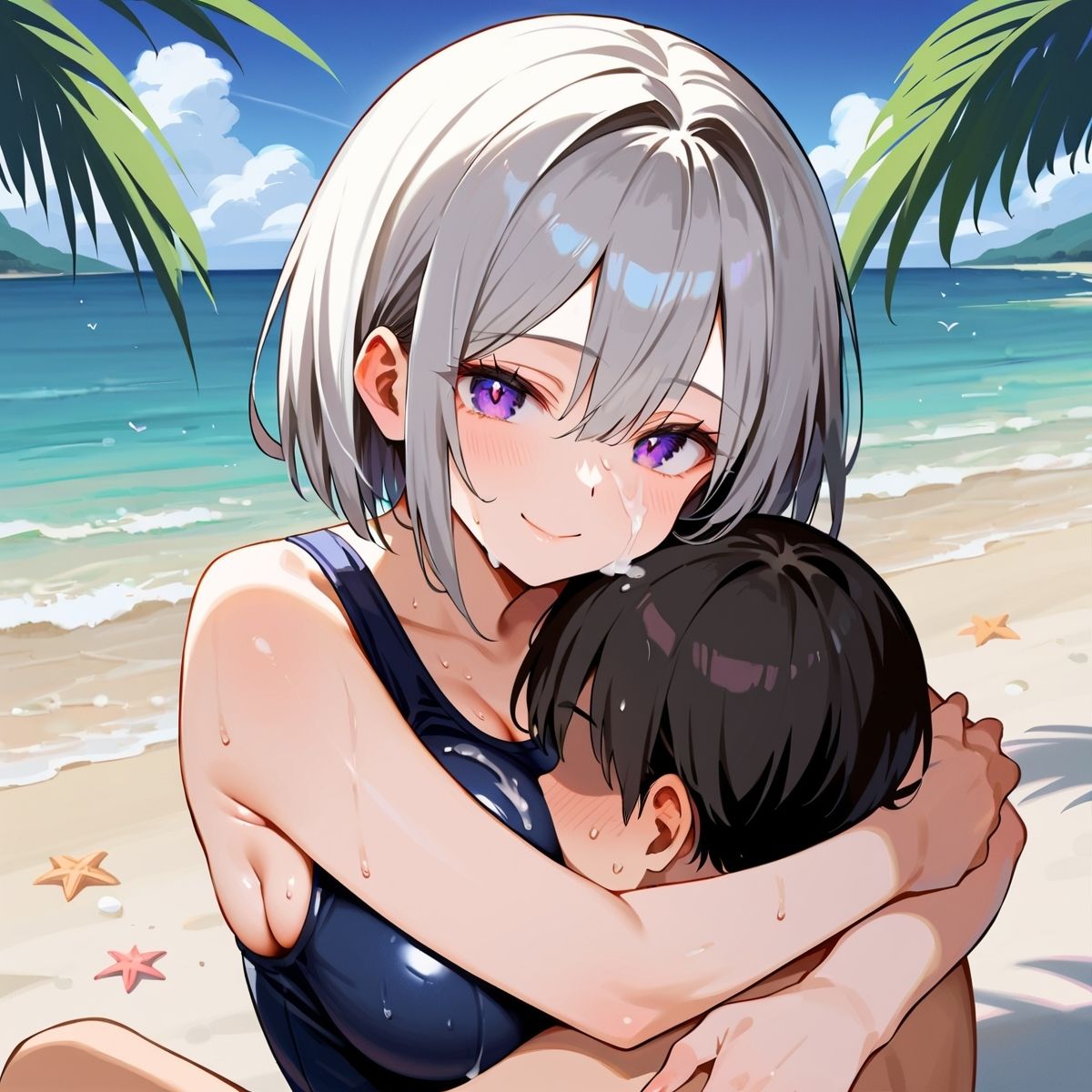 真夏の君と、ビーチサイド。8 サンプル4ページ目