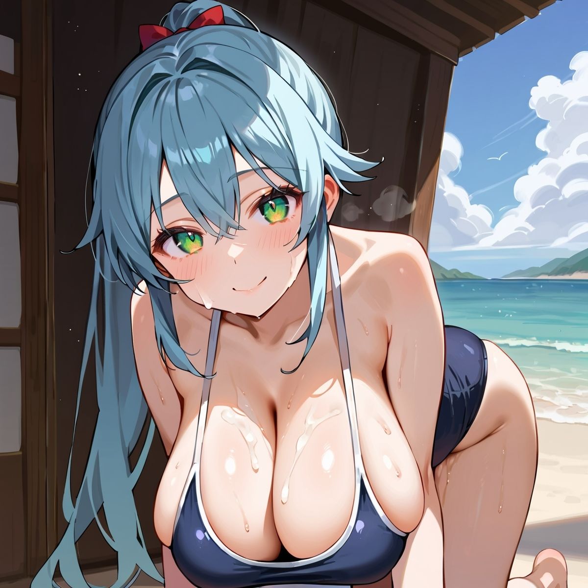 真夏の君と、ビーチサイド。9 サンプル4ページ目