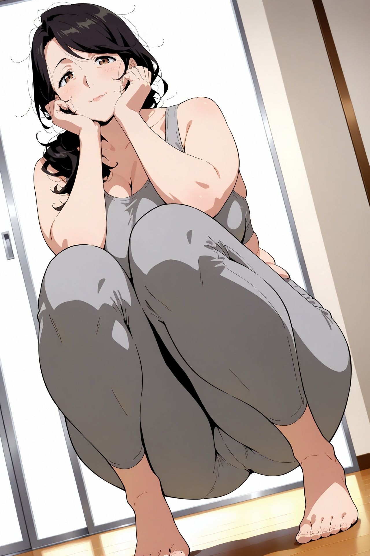 肉感人妻のトレーニングルーム サンプル1ページ目