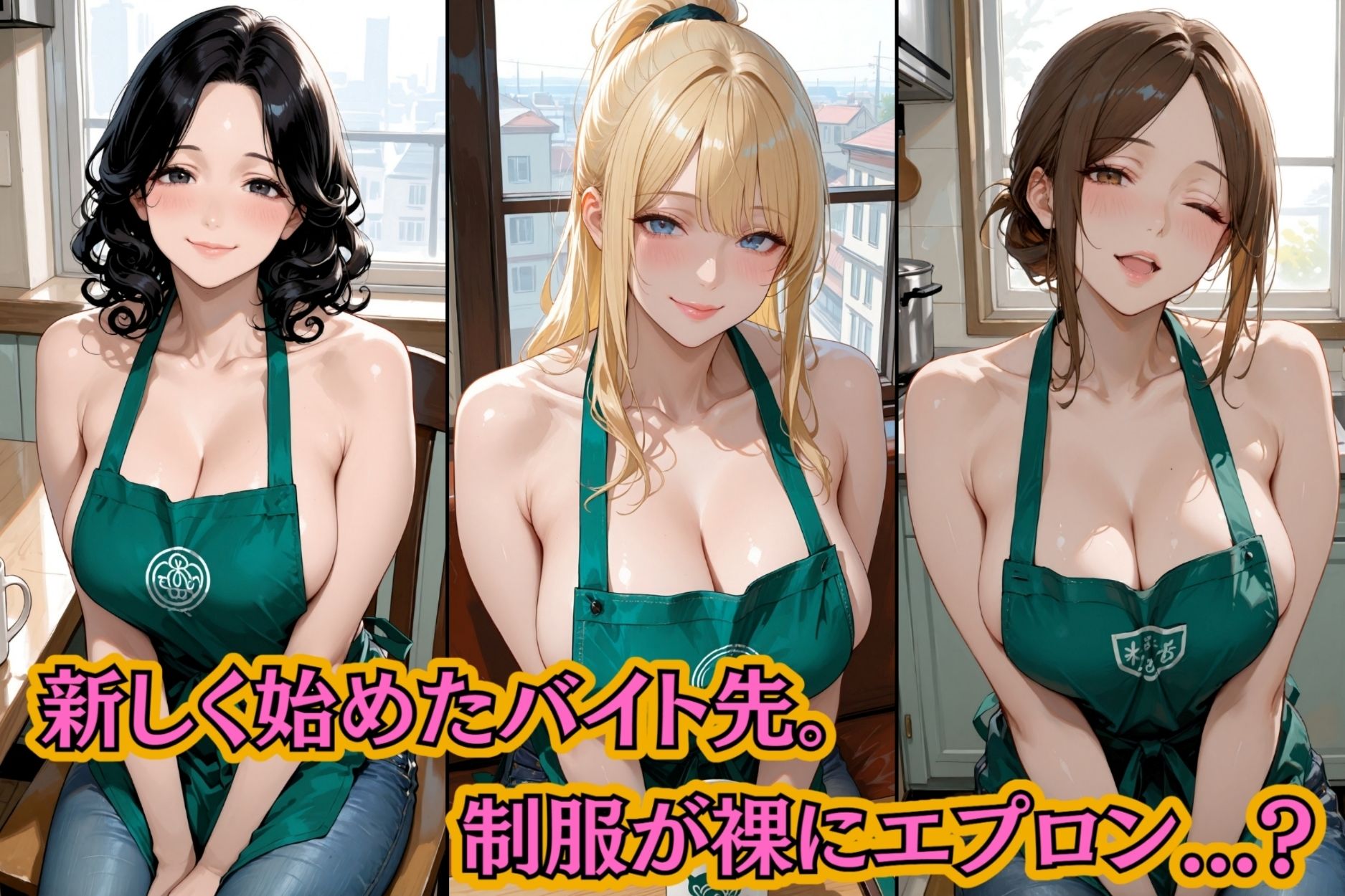 バイト先の制服が裸にエプロン！？〜普通に我慢できないよ サンプル5ページ目