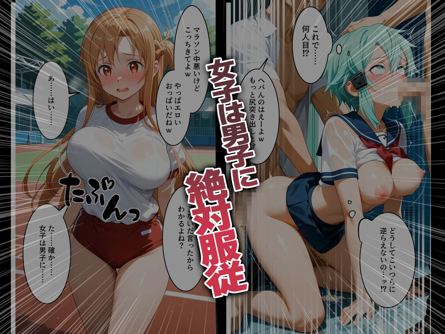 強●性処理学校 私たちこのクラスのオナホです 明●奈＆シ●ン編 サンプル2ページ目