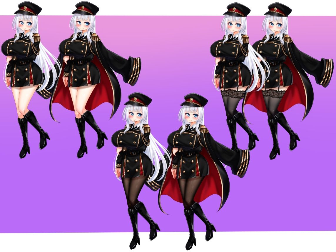 立ち絵素材 制服の女の子 HCGセット4 サンプル4ページ目
