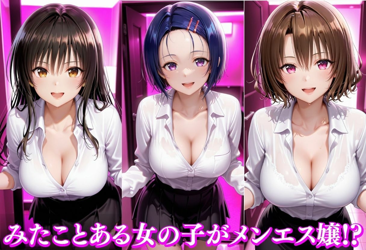 メンエスヒロイン-古〇川唯＆西〇寺春奈＆籾○里紗- サンプル1ページ目