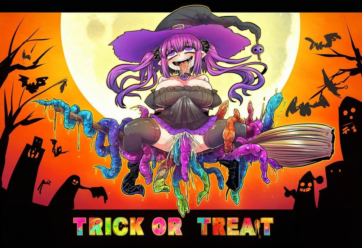 【触手】落ちこぼれ魔女のハロウィンの夜 サンプル1ページ目