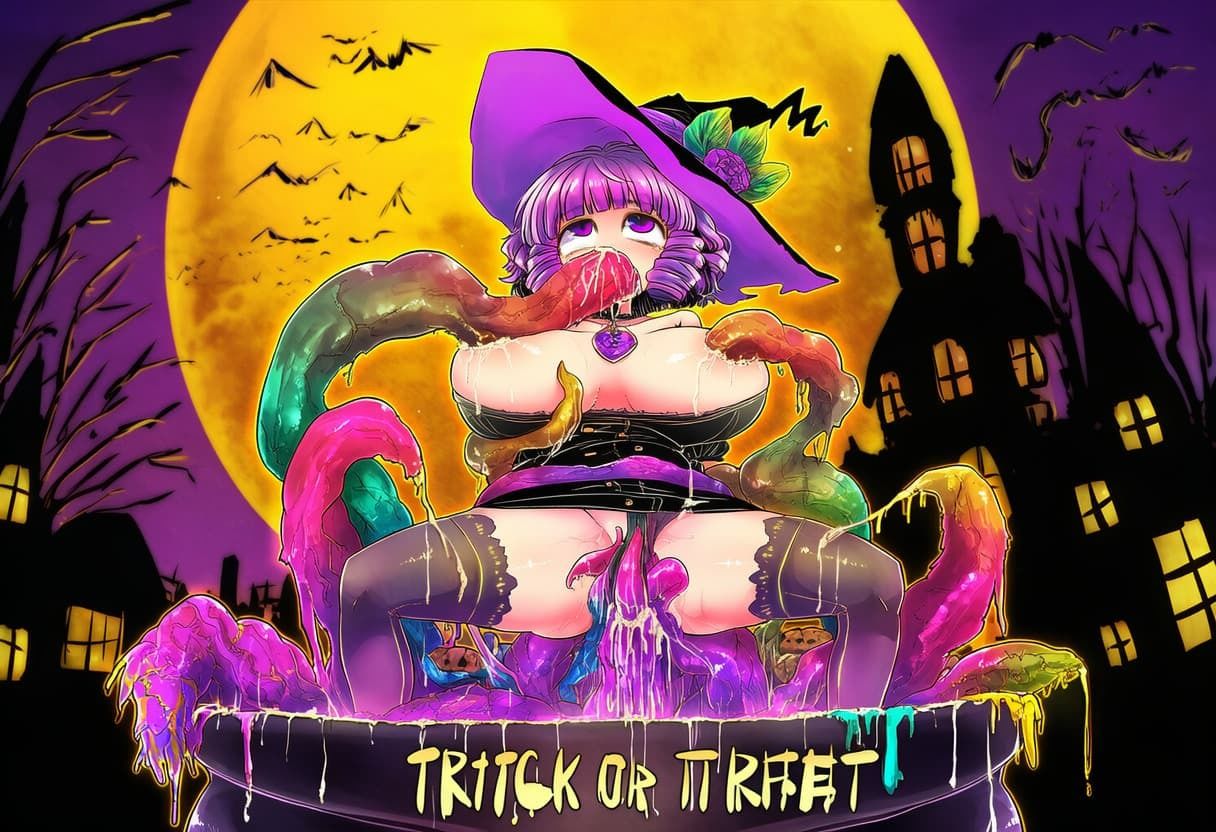 【触手】落ちこぼれ魔女のハロウィンの夜 サンプル8ページ目