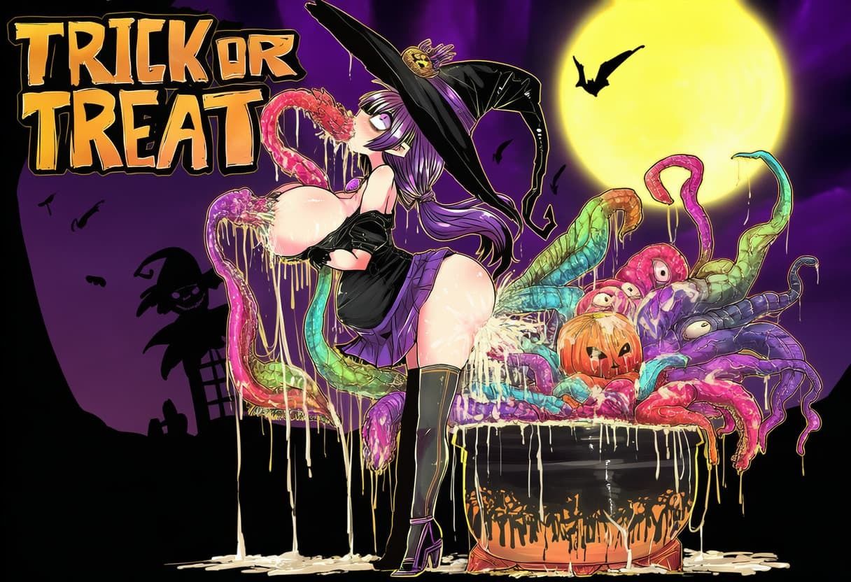 【触手】落ちこぼれ魔女のハロウィンの夜 サンプル9ページ目