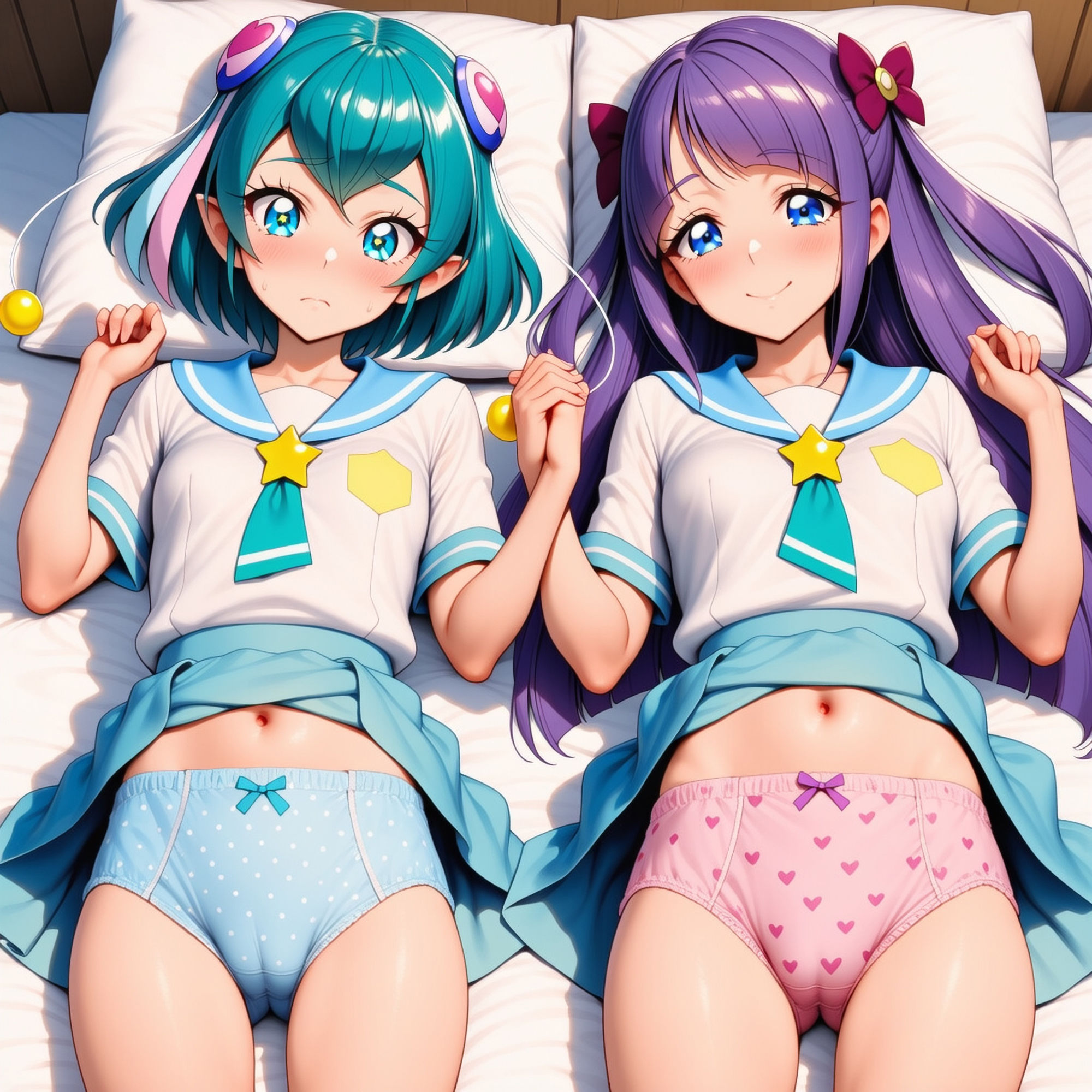 Wパンツ  羽？？ララ＆香？？矢まどか サンプル1ページ目