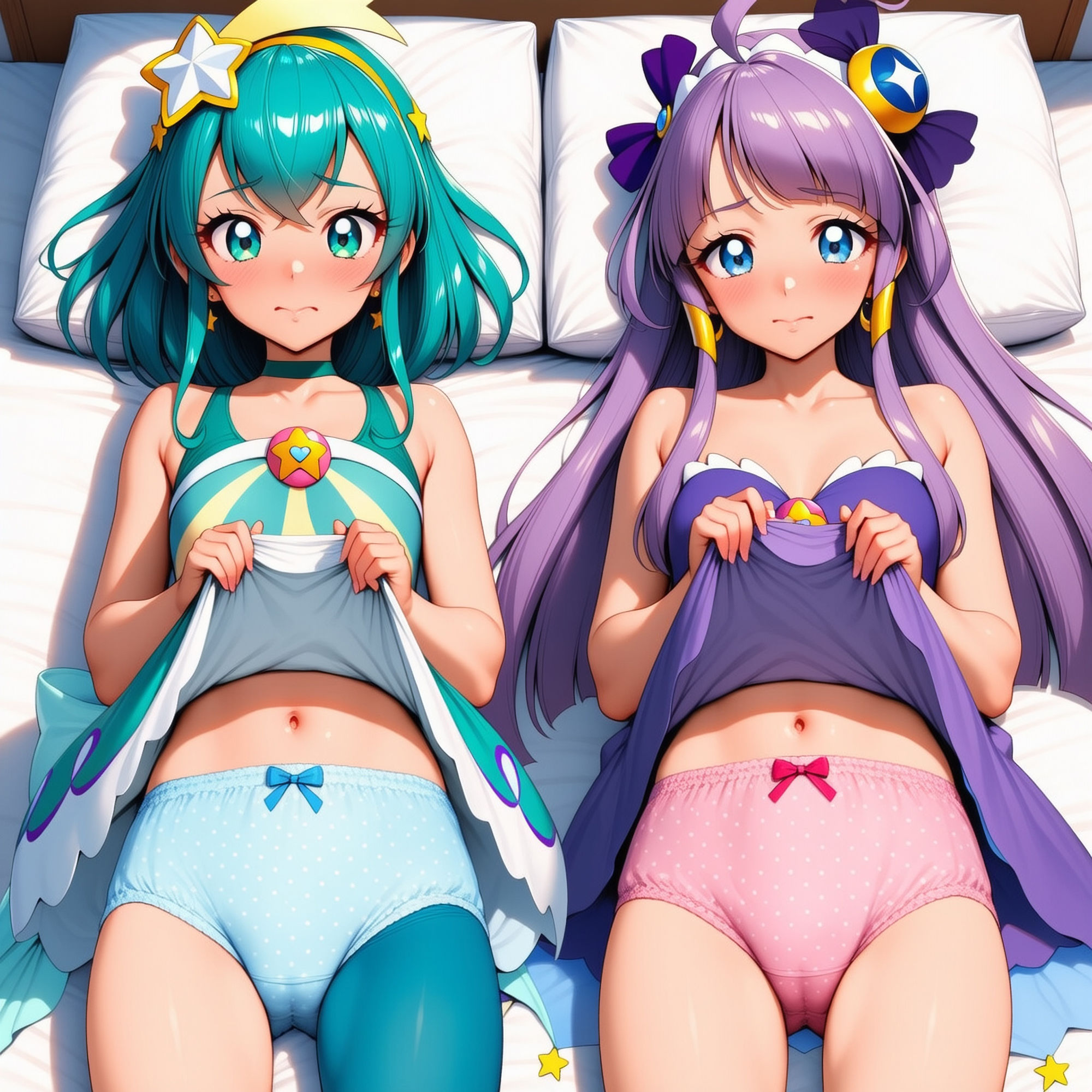Wパンツ  羽？？ララ＆香？？矢まどか サンプル2ページ目