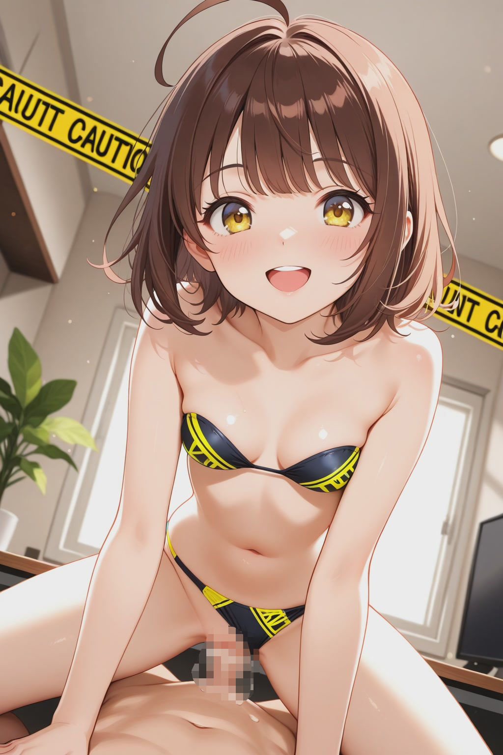 夢見る乙女の秘密12〜注意テープ柄ビキニ編1 サンプル1ページ目