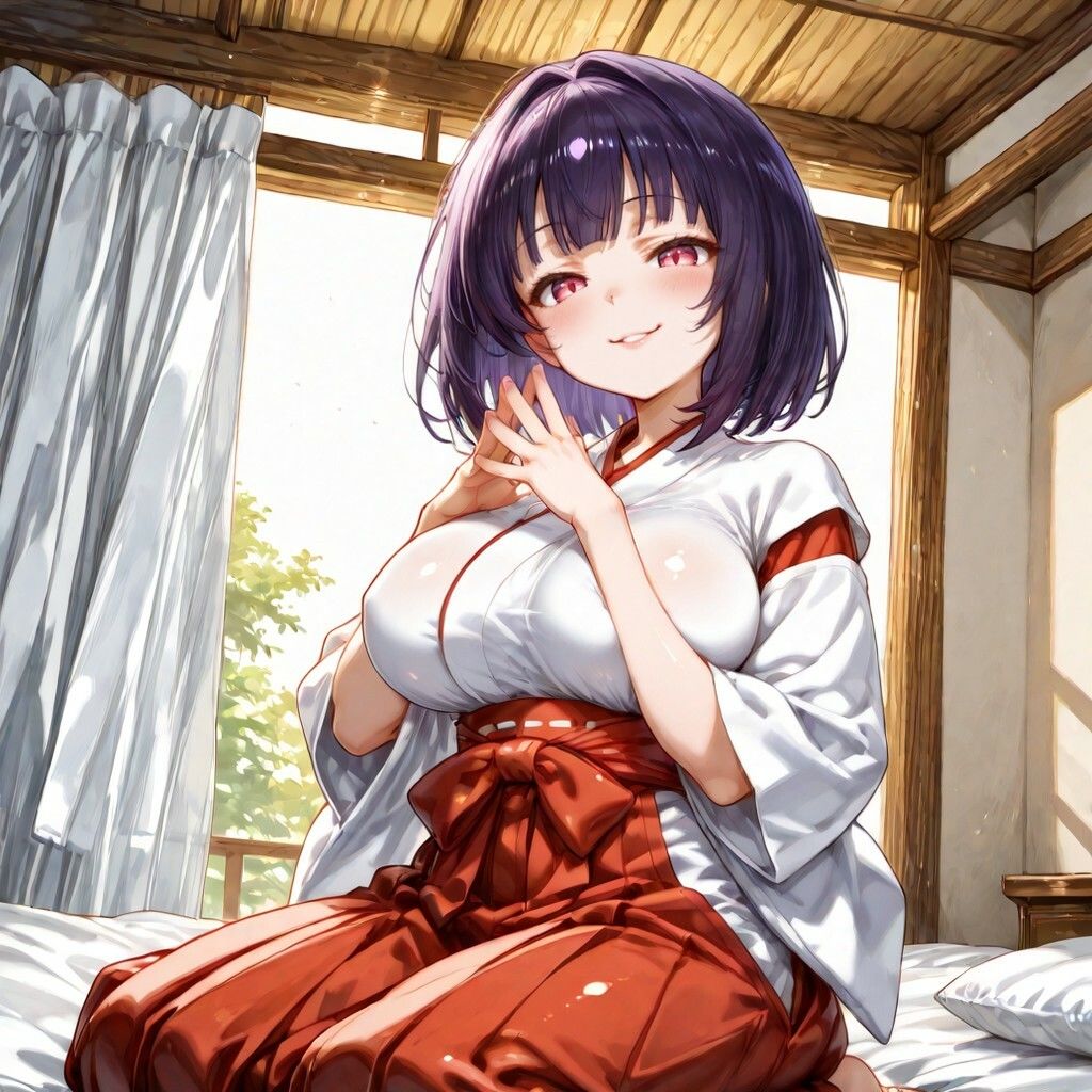 巨乳の巫女  夜の仕事は男にご奉仕 サンプル8ページ目