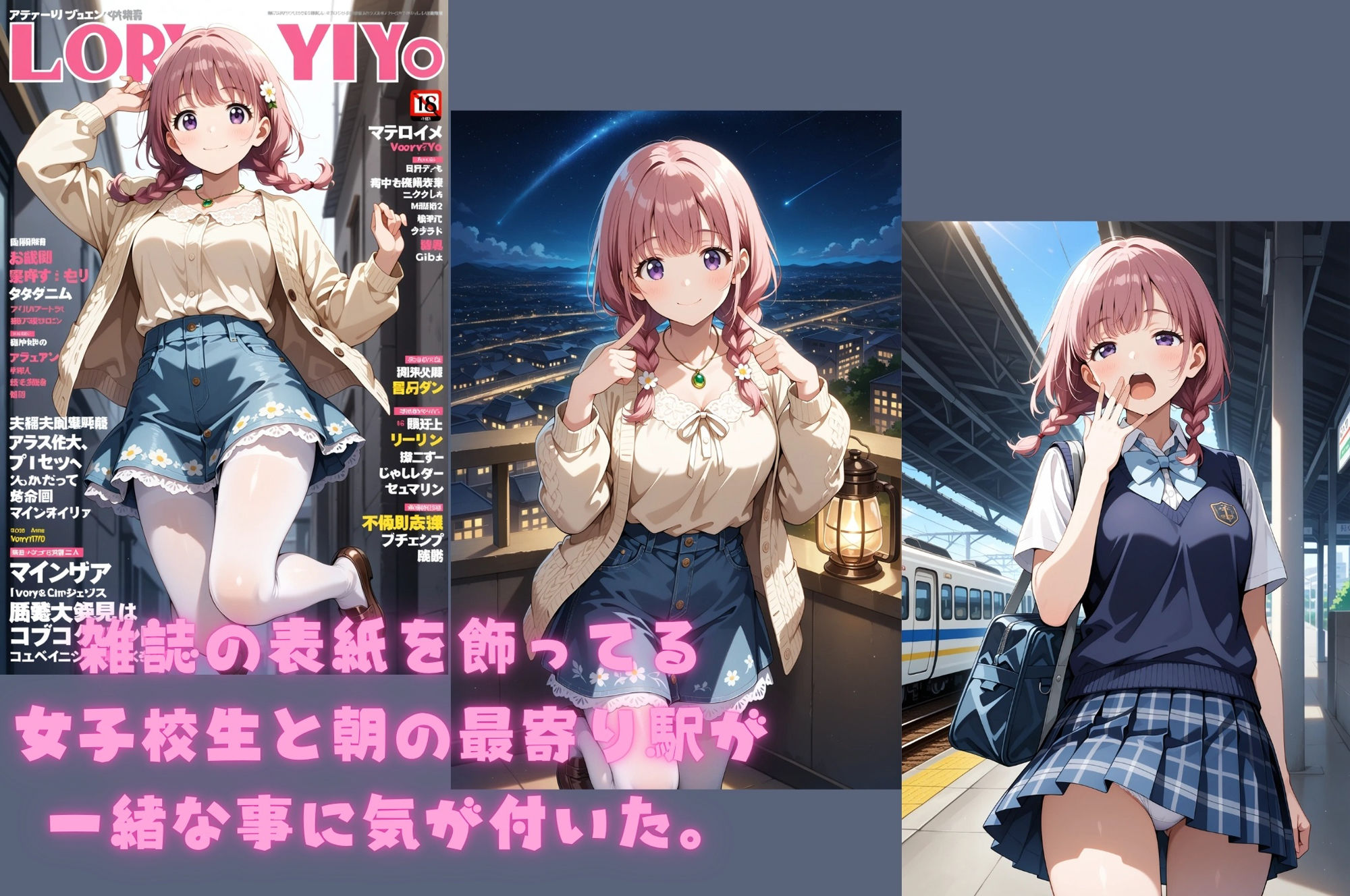雑誌の女子校生を駅で見つけて可愛すぎたので電車痴●しました。 サンプル3ページ目