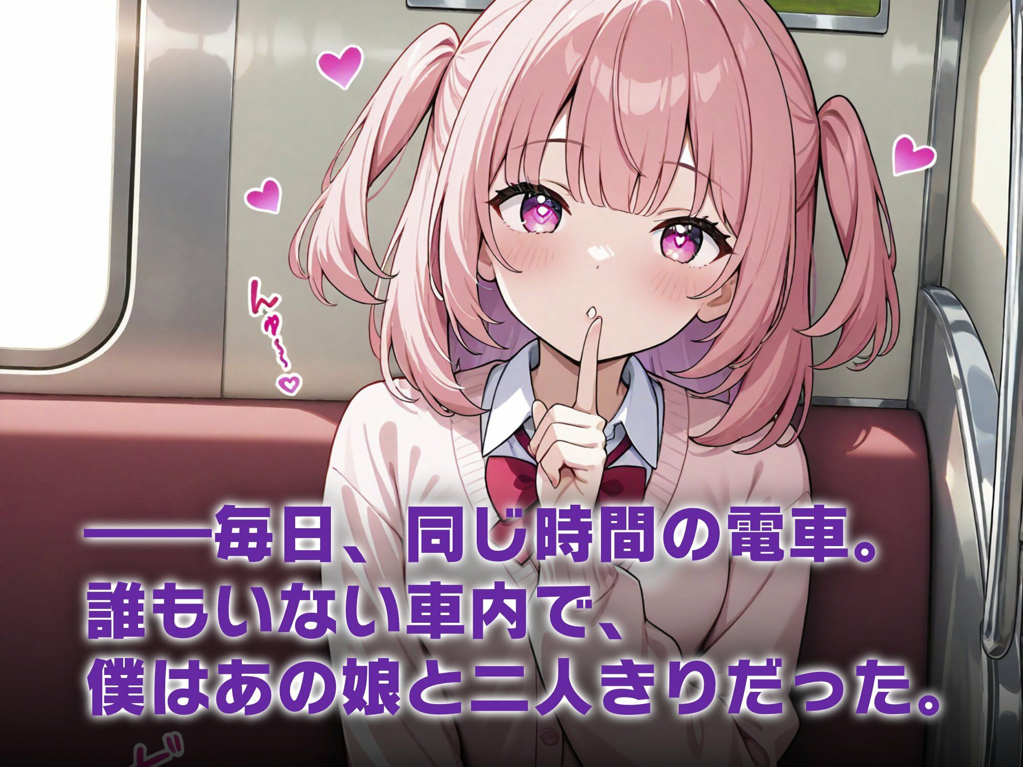 2人だけの電車で見せつけてくる娘に理性を失った僕は… 小梅つむぎ サンプル2ページ目