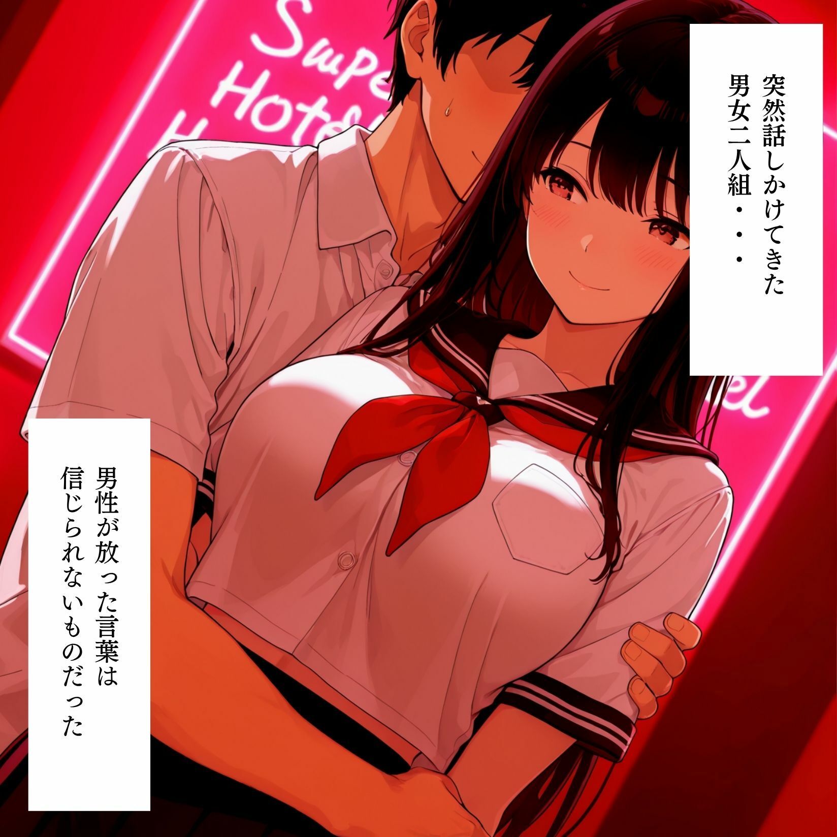 女子校生×寝取らせ〜通行人の俺に彼女を寝取らせるクズ彼氏〜 サンプル1ページ目