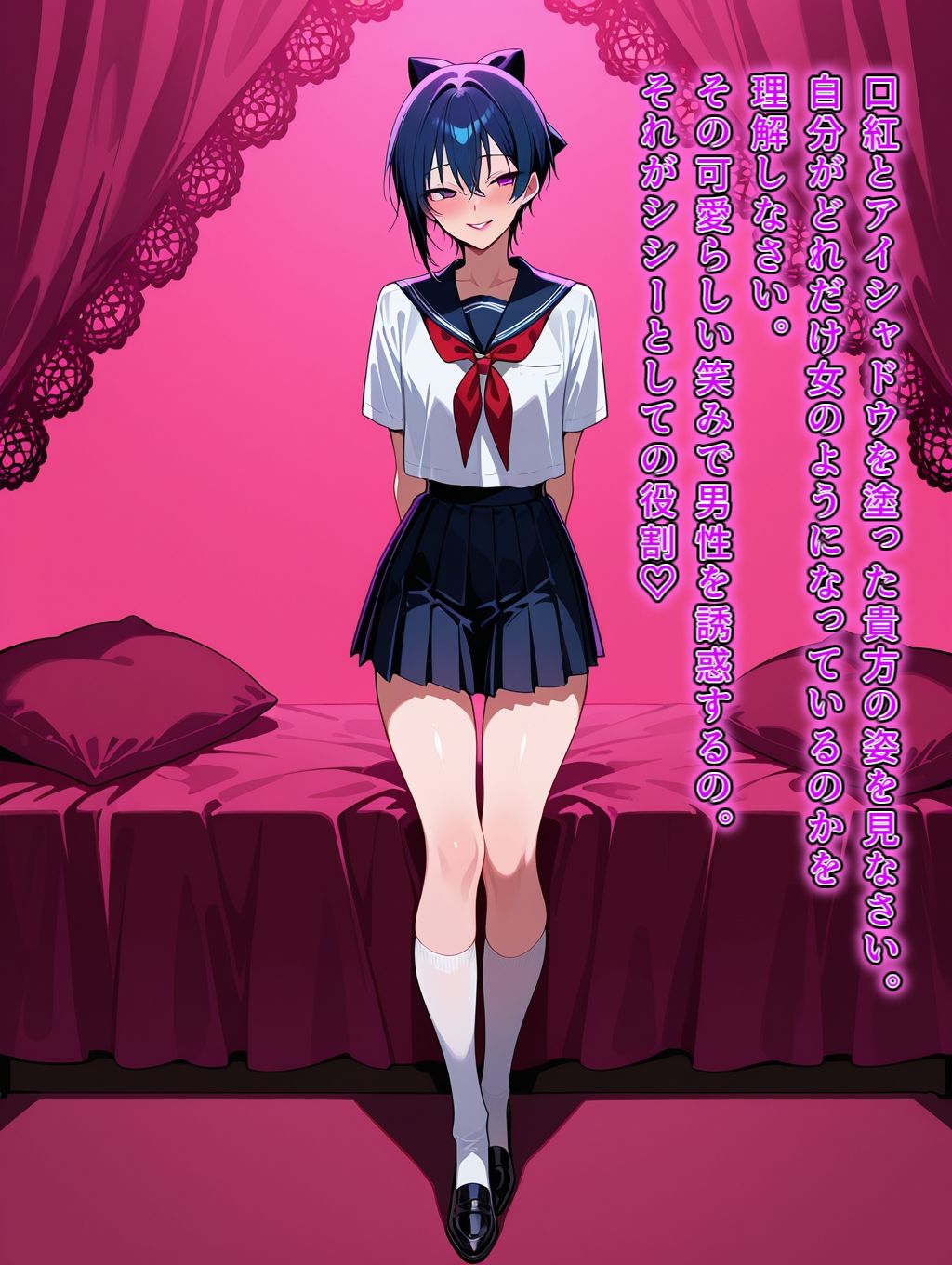 【女装メス堕ちシッシーキャプション1】あなたをSissyに染め上げる（はーと）男に溺れるマゾメス製造シッシーキャプション集 サンプル3ページ目
