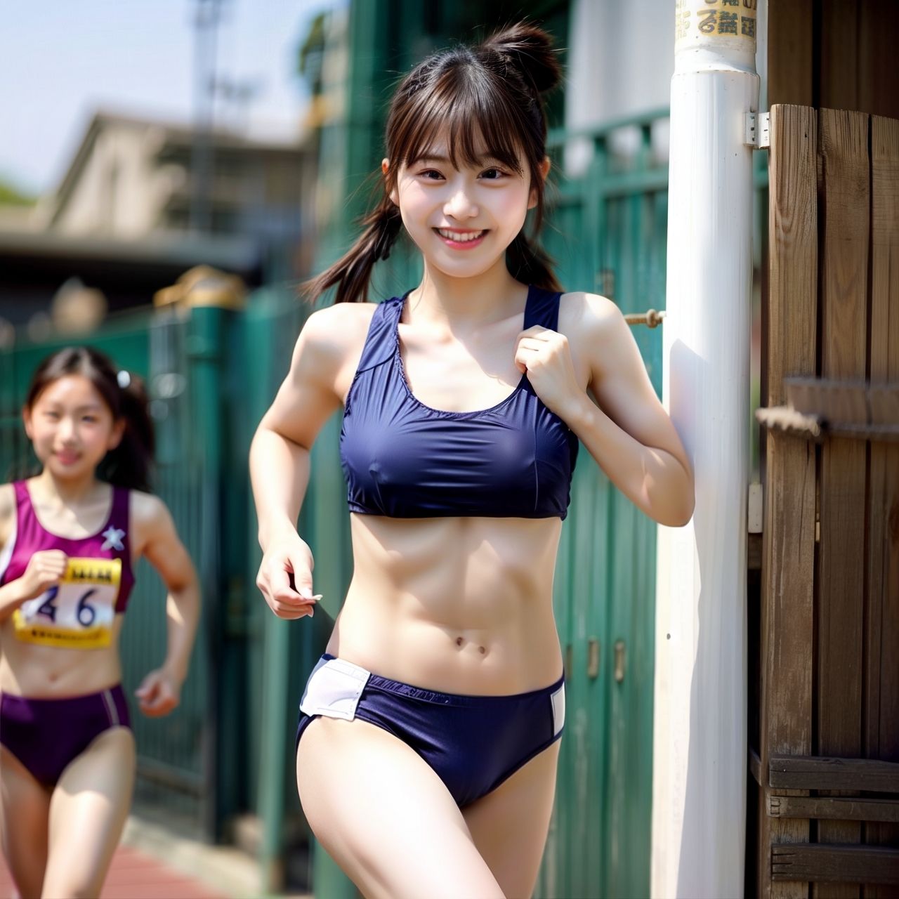 【動画】ブラを着け忘れた巨乳女子の運動会 サンプル1ページ目
