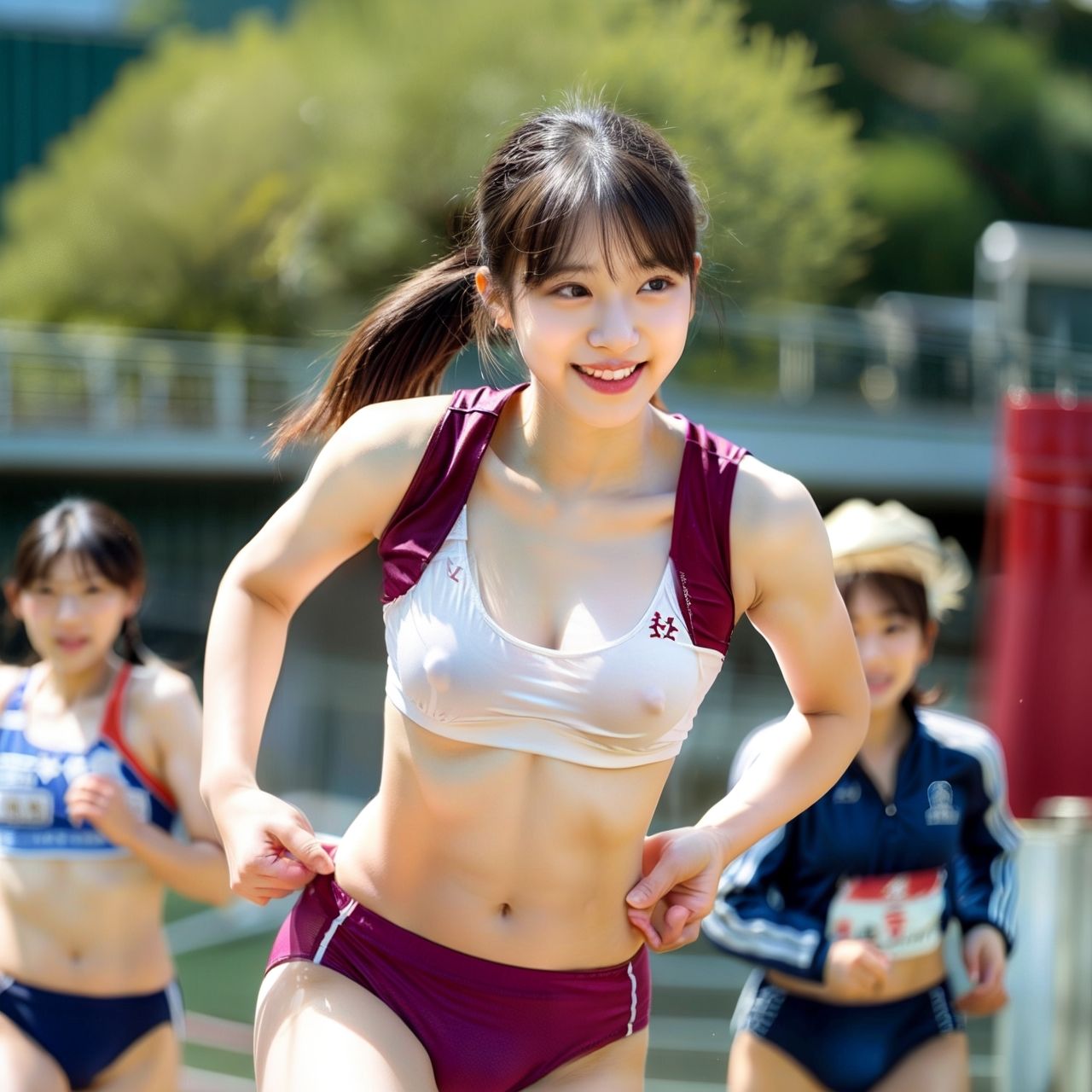 【動画】ブラを着け忘れた巨乳女子の運動会 サンプル3ページ目