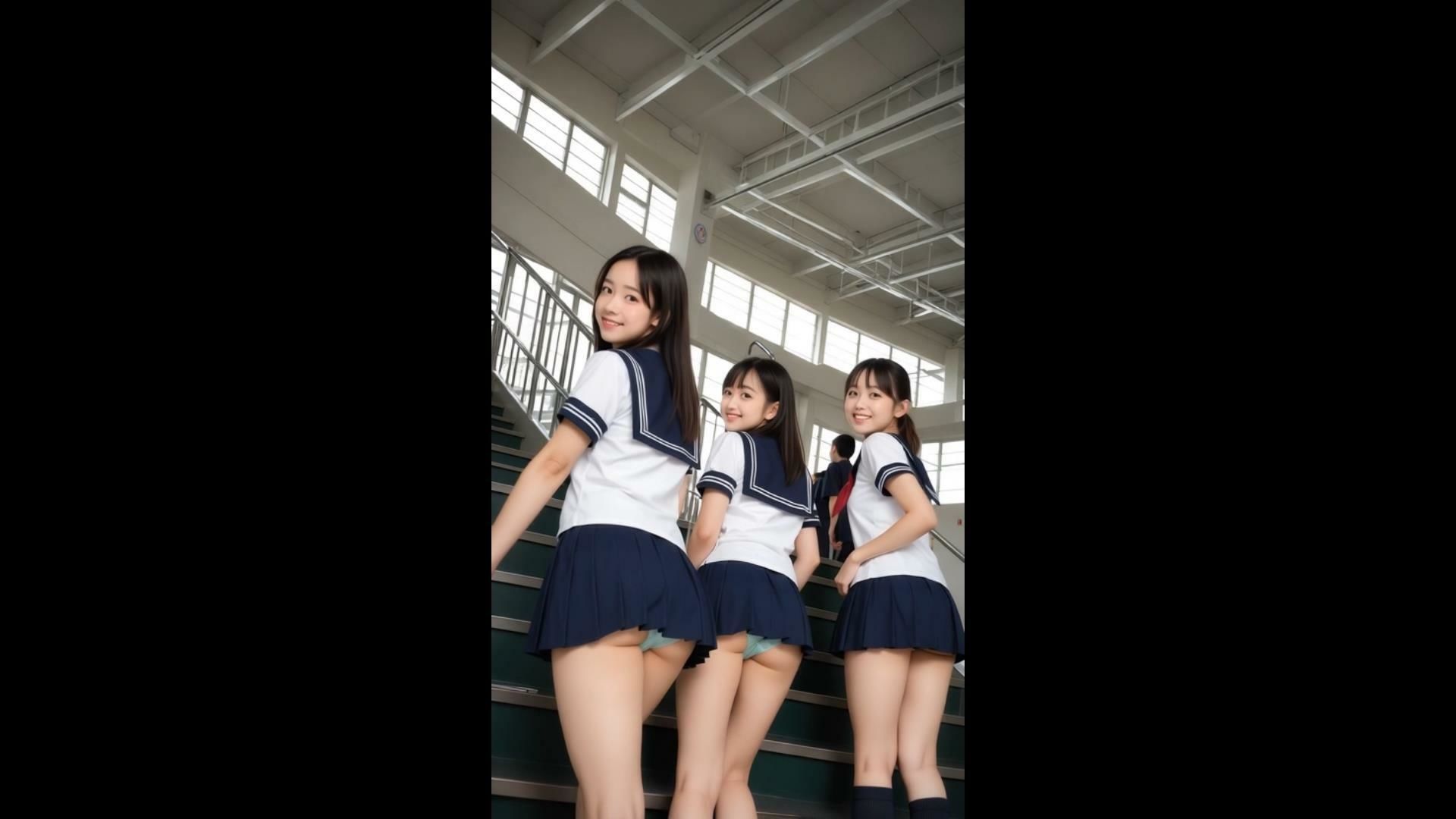 【動画】制服女子の直下からの風景 サンプル7ページ目