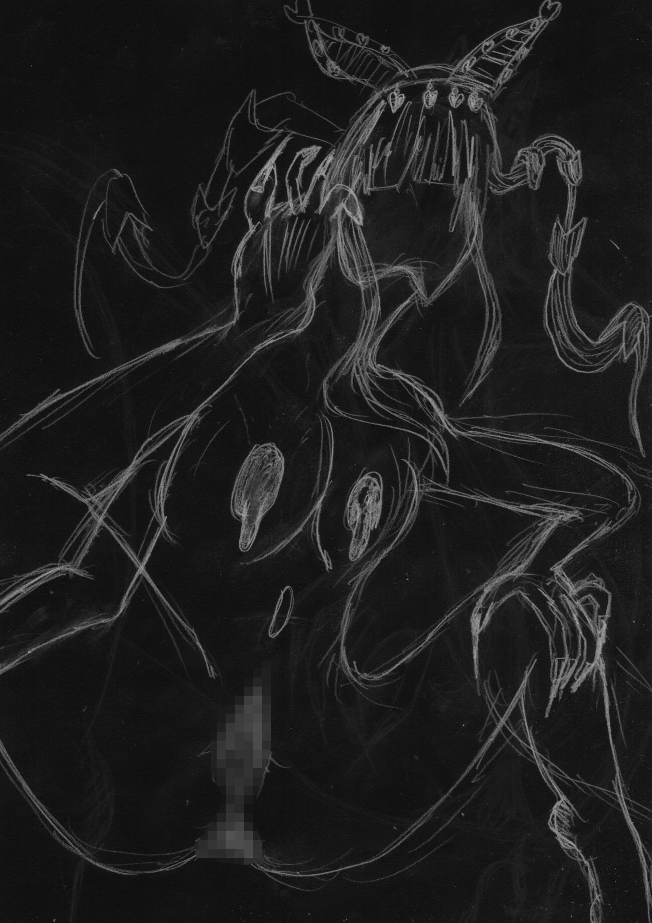 黒よりも黒いエロティックホラー黒戯絵集「マネキンポーズ8」 サンプル1ページ目