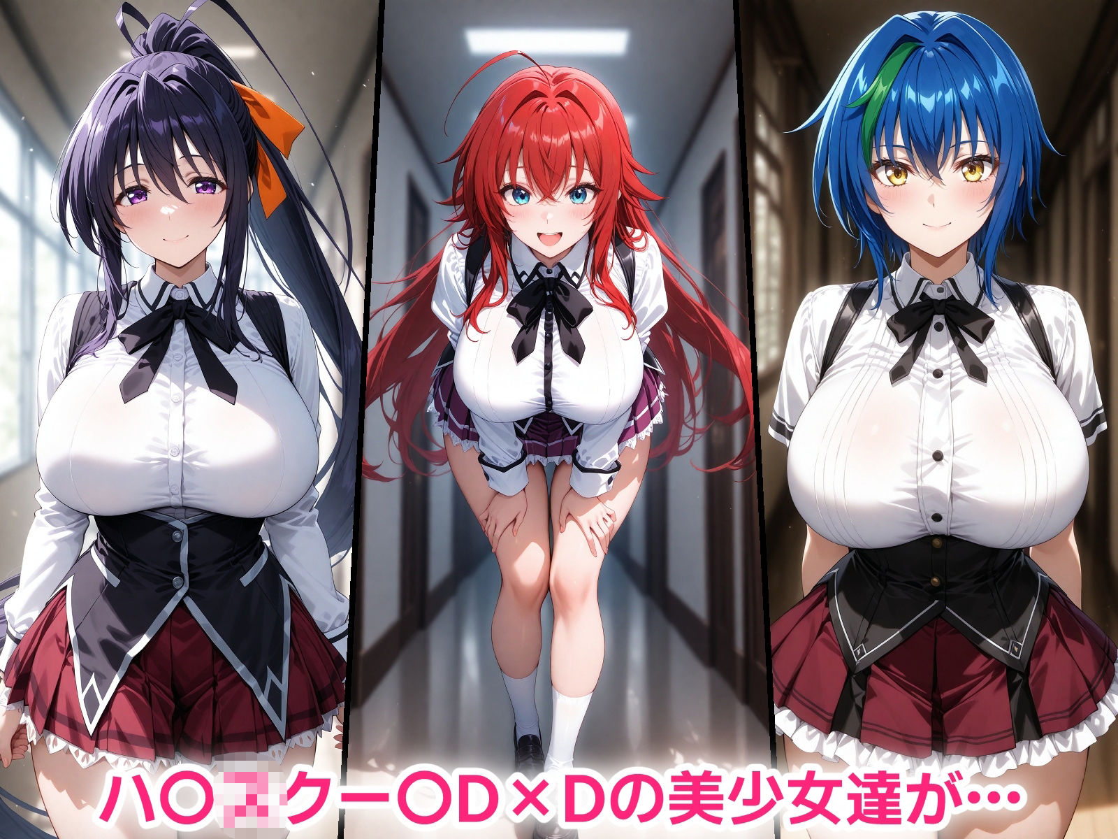 催●おじさんに寝取られるハ〇スクー〇D×Dの三人〜全員メス堕ち・孕ませ〜 サンプル1ページ目