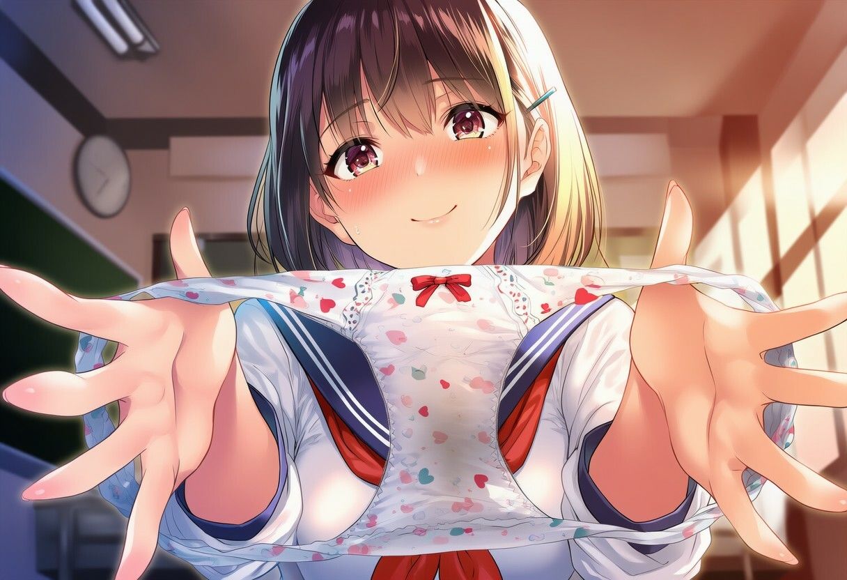 パンツを広げて見せてくれる女の子 サンプル2ページ目