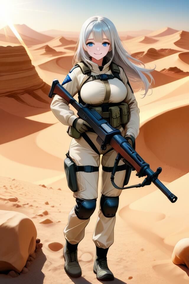 きっと見つかるあなたの1枚 砂漠の巨乳美女兵士 サンプル1ページ目