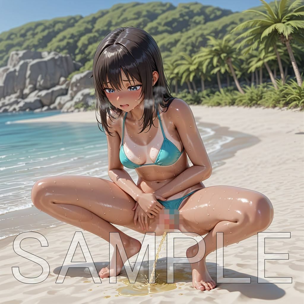 水着おしっこ集  ビキニ・スク水 サンプル5ページ目