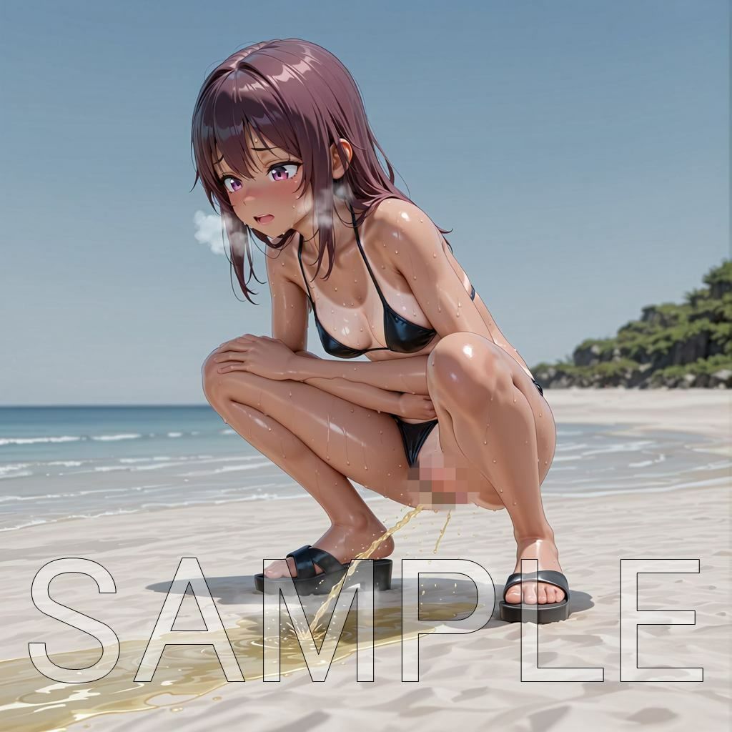 水着おしっこ集  ビキニ・スク水 サンプル6ページ目