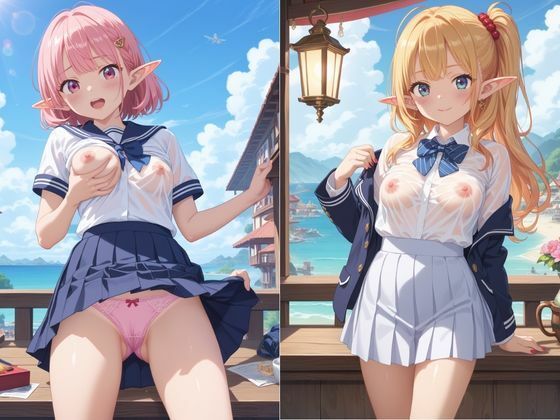 異世界のスケスケおっぱいエルフちゃん サンプル1ページ目