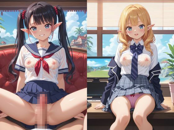 異世界のスケスケおっぱいエルフちゃん サンプル2ページ目