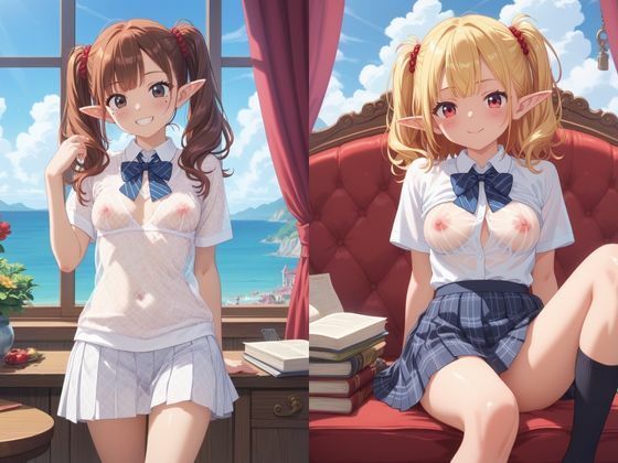 異世界のスケスケおっぱいエルフちゃん サンプル4ページ目
